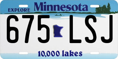 MN license plate 675LSJ