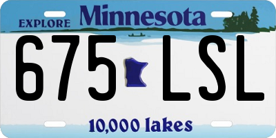 MN license plate 675LSL