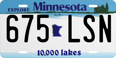 MN license plate 675LSN