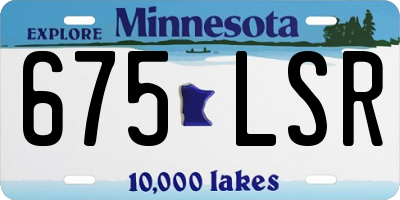 MN license plate 675LSR