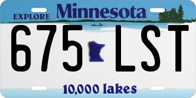 MN license plate 675LST