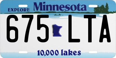 MN license plate 675LTA