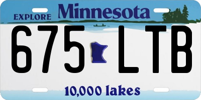 MN license plate 675LTB