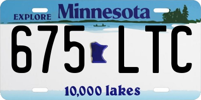 MN license plate 675LTC