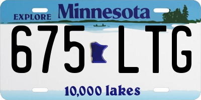 MN license plate 675LTG