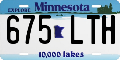 MN license plate 675LTH
