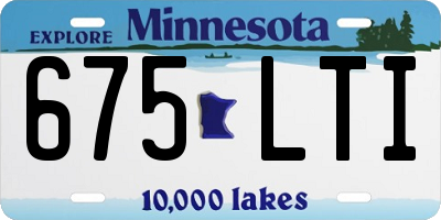 MN license plate 675LTI