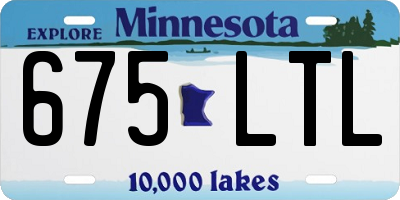 MN license plate 675LTL