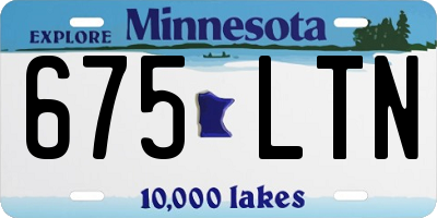 MN license plate 675LTN