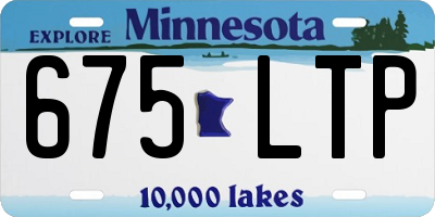 MN license plate 675LTP