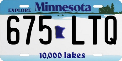 MN license plate 675LTQ