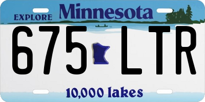 MN license plate 675LTR