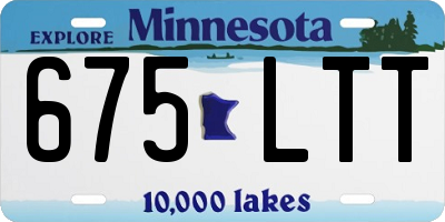 MN license plate 675LTT