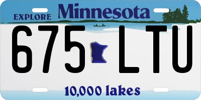 MN license plate 675LTU
