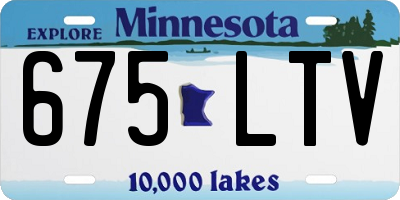 MN license plate 675LTV