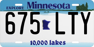 MN license plate 675LTY
