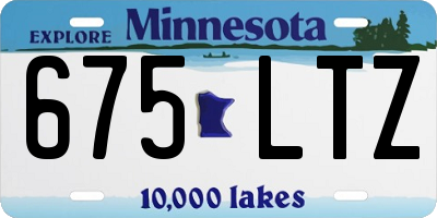 MN license plate 675LTZ