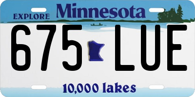 MN license plate 675LUE