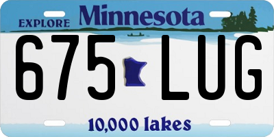 MN license plate 675LUG