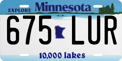 MN license plate 675LUR