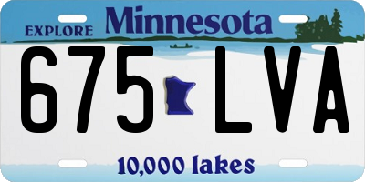 MN license plate 675LVA