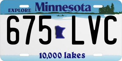 MN license plate 675LVC