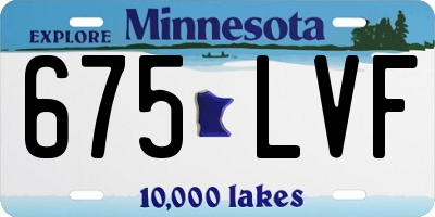 MN license plate 675LVF