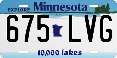 MN license plate 675LVG