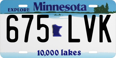 MN license plate 675LVK