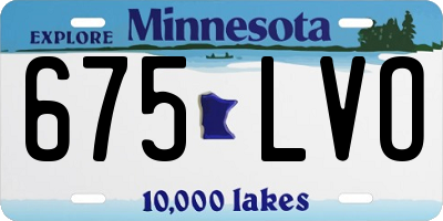 MN license plate 675LVO