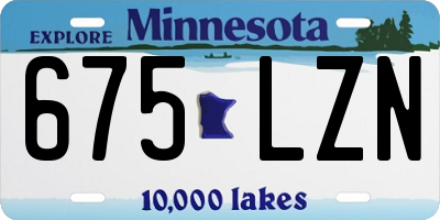 MN license plate 675LZN