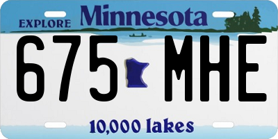 MN license plate 675MHE