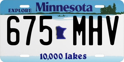 MN license plate 675MHV