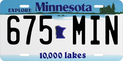 MN license plate 675MIN