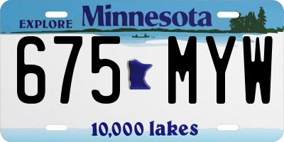 MN license plate 675MYW