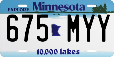 MN license plate 675MYY