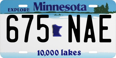 MN license plate 675NAE
