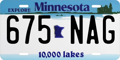 MN license plate 675NAG