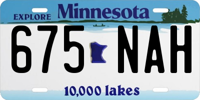 MN license plate 675NAH