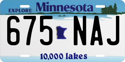 MN license plate 675NAJ