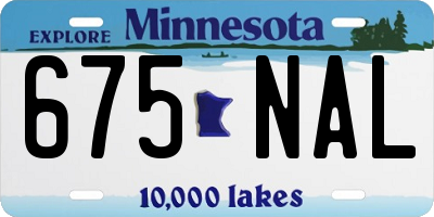 MN license plate 675NAL