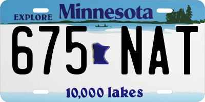 MN license plate 675NAT