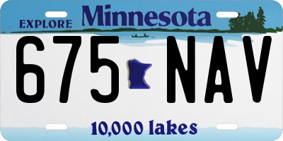 MN license plate 675NAV