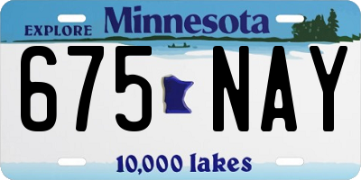 MN license plate 675NAY