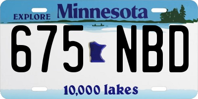 MN license plate 675NBD