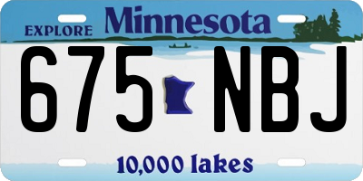 MN license plate 675NBJ