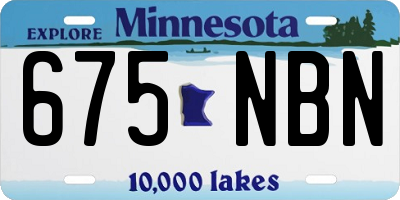 MN license plate 675NBN