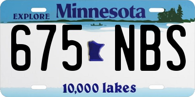 MN license plate 675NBS