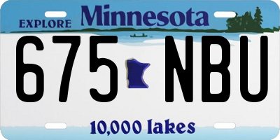 MN license plate 675NBU