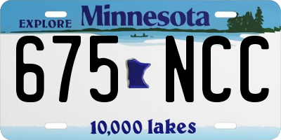 MN license plate 675NCC